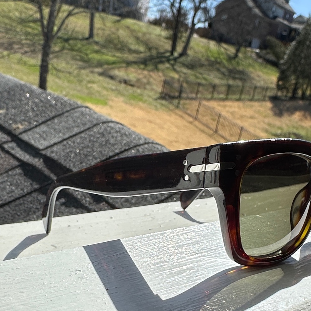 Céline Tortoiseshell Square Sunglasses Brown Italy Designer Classic UV - Picture 6 of 9